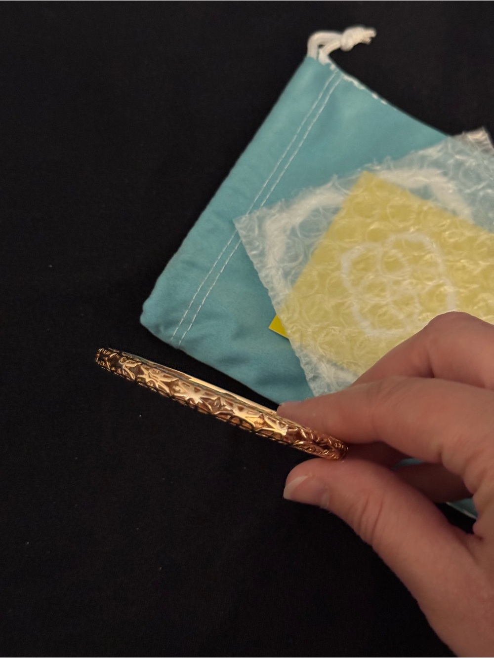 Kendra Scott Gold-Tone Floral Engraved Bangle Bracelet